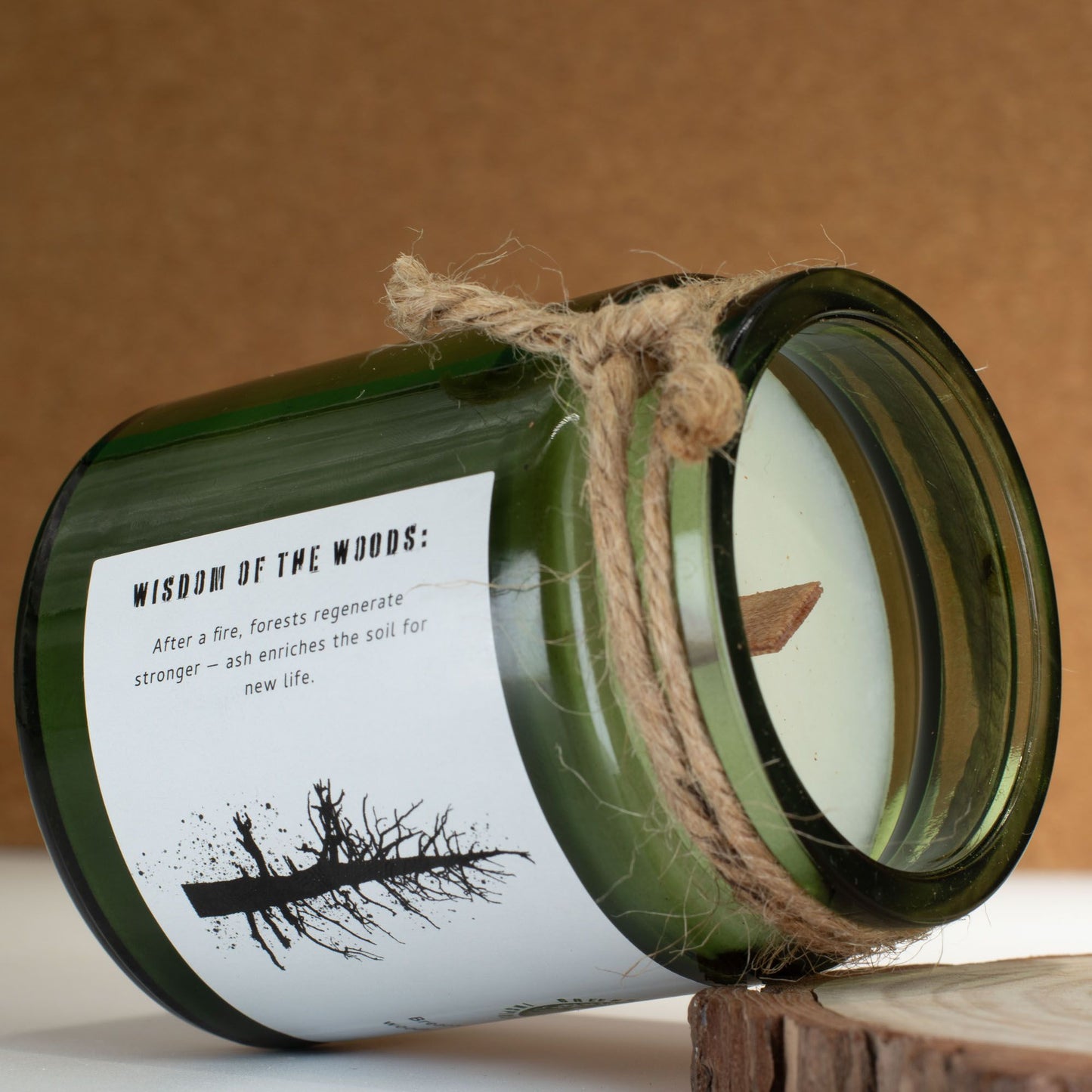 GREENMAN - Woodwick Soy Candle - Ash & Woodsmoke