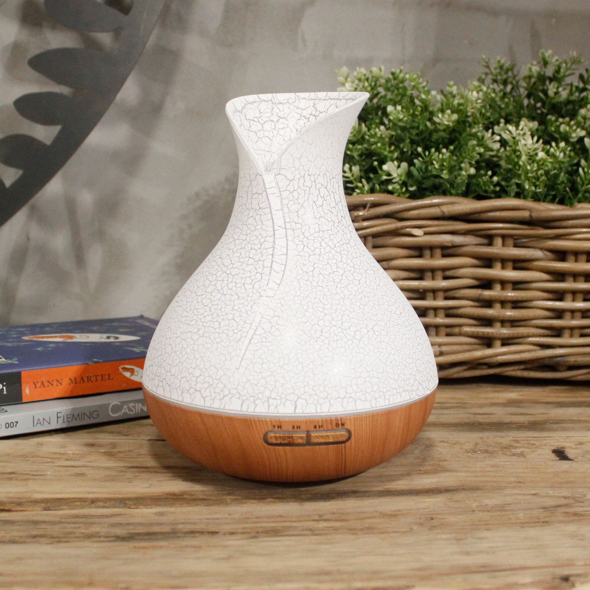 Anibe Lifestyle - Aromadiffusor - Palma med skaldesign, USB, färgskiftande ljus och timer
