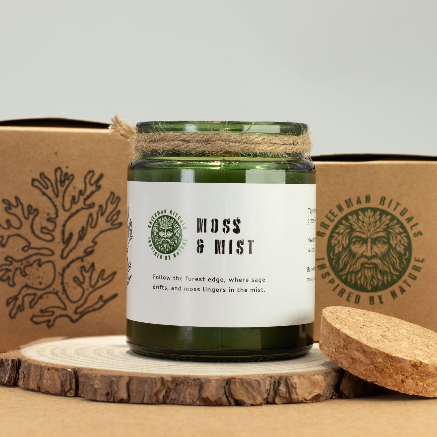 GREENMAN - Woodwick Soy Candle - Moss & Mist
