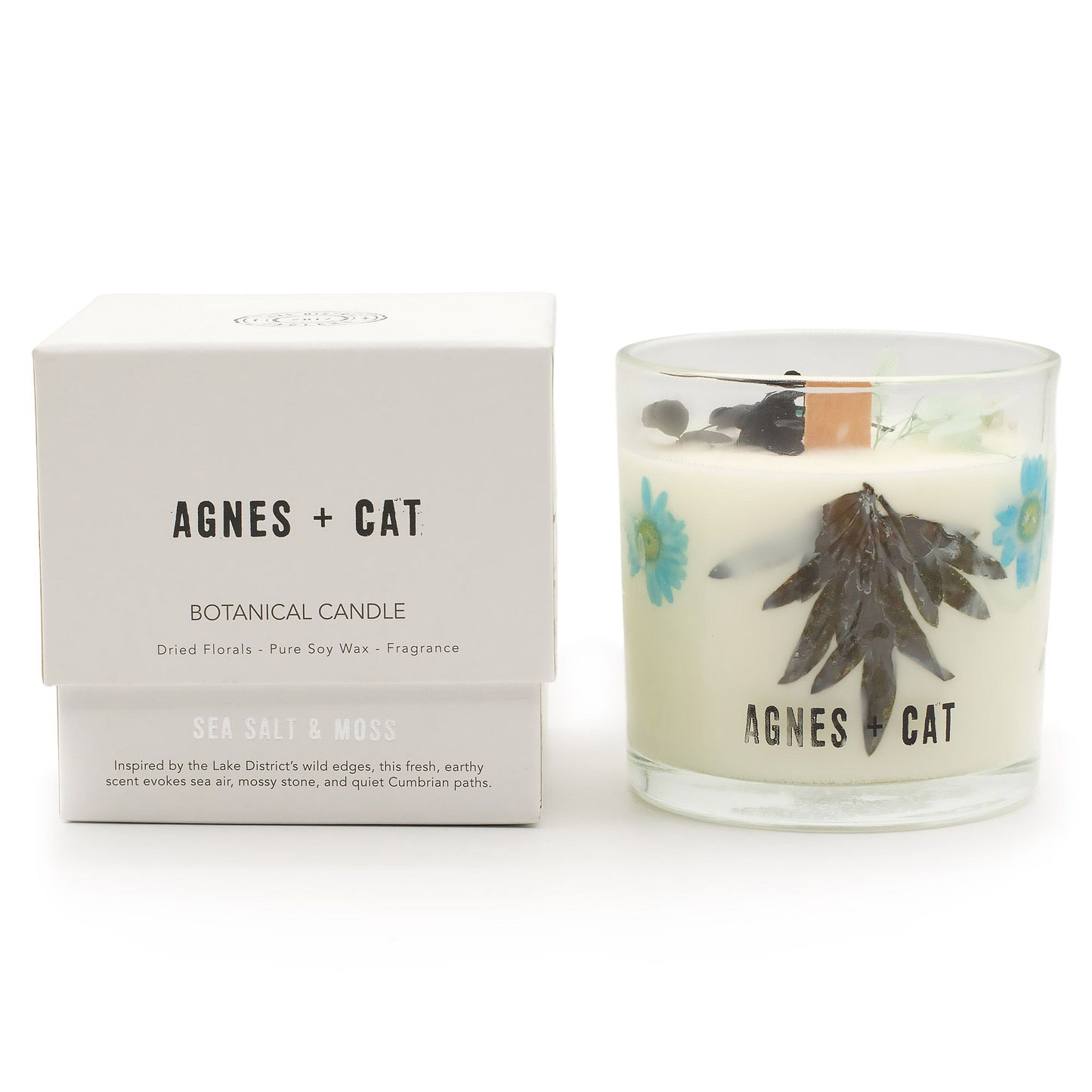 Agnes + Cat Botaniska Sojavaxljus - Seasalt & Moss