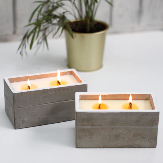 Stort doftljus i betong – Spiced South Sea Lime