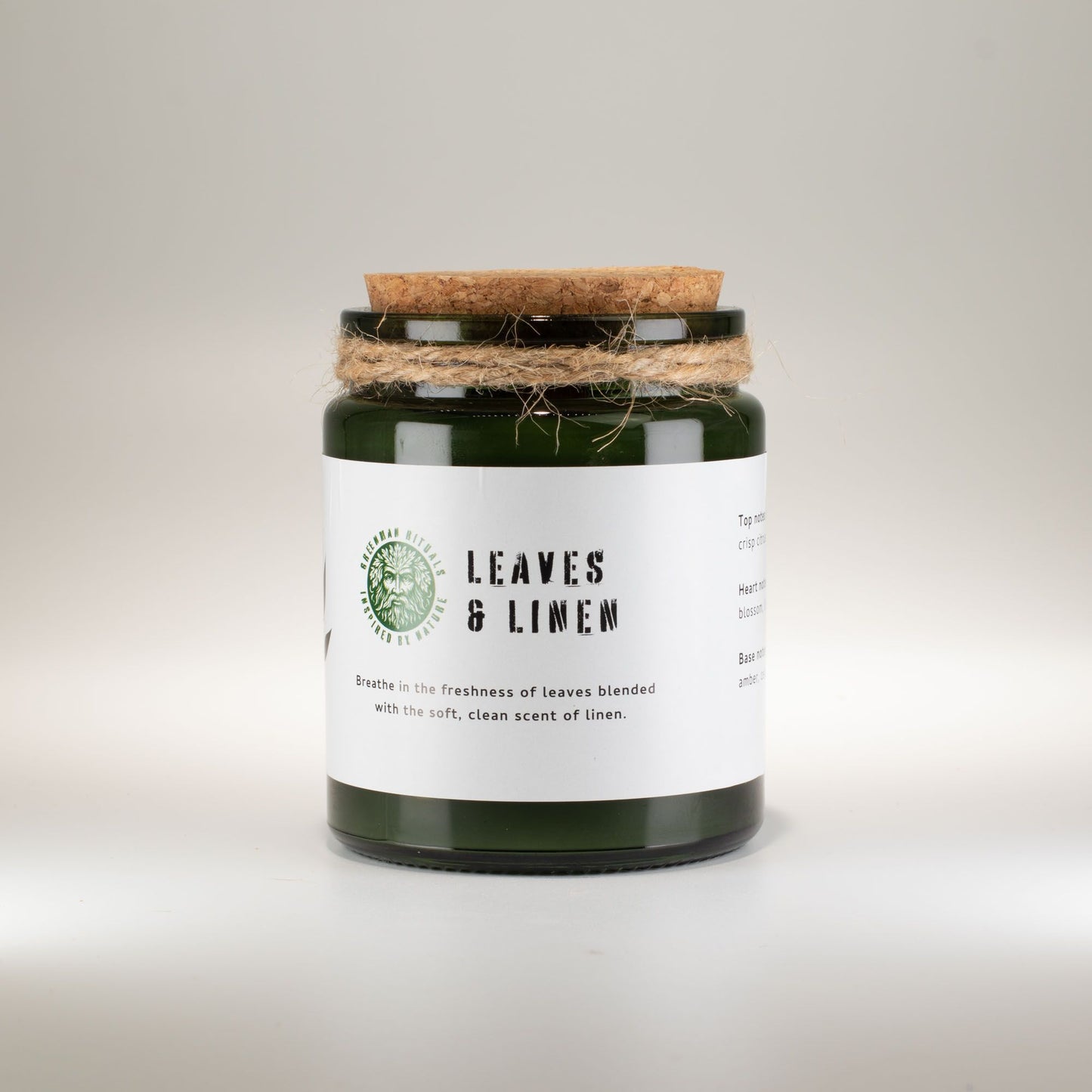 GREENMAN - Woodwick Soy Candle - Leaves and Linen