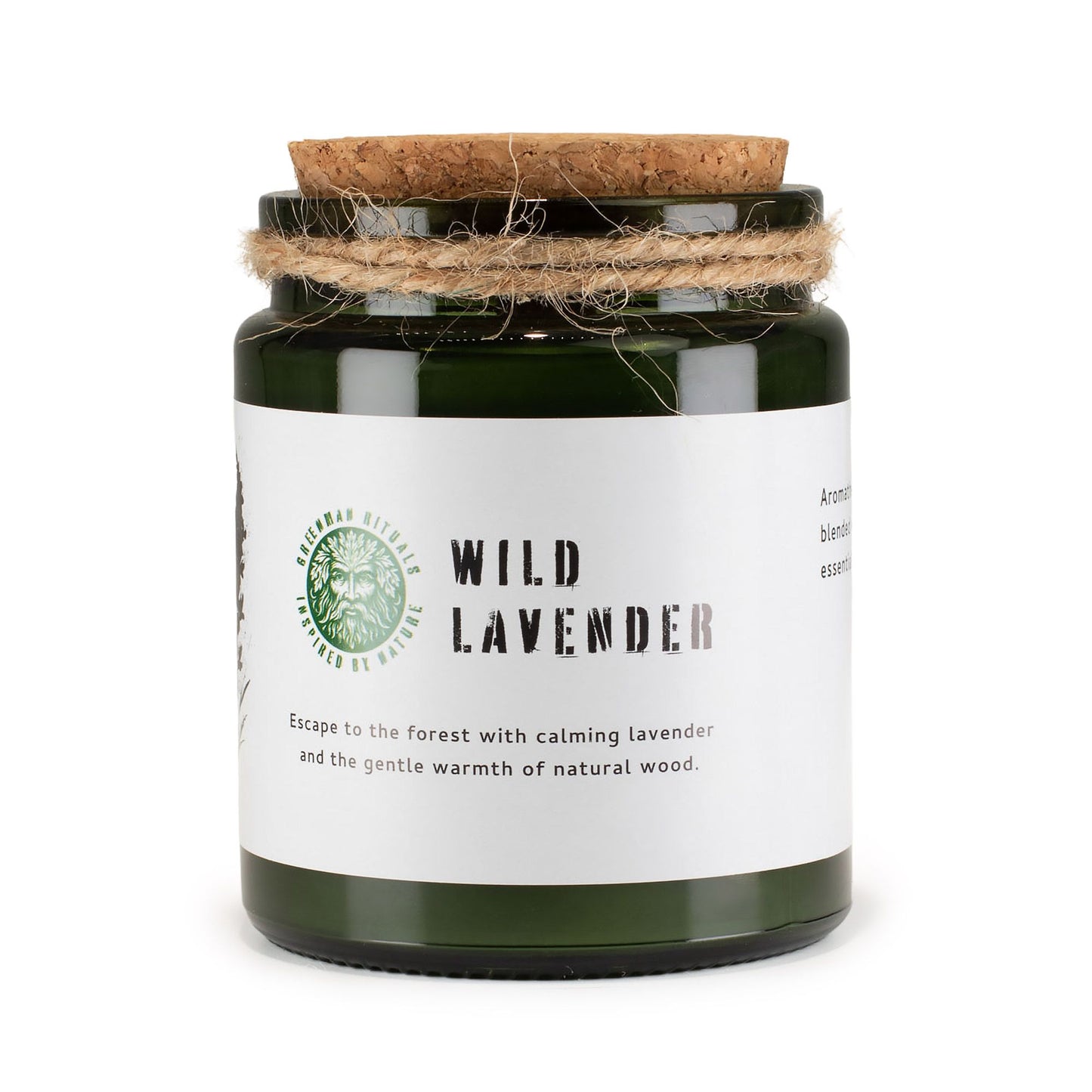 GREENMAN - Woodwick Soy Candle - Wild Lavender