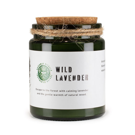 GREENMAN - Woodwick Soy Candle - Wild Lavender