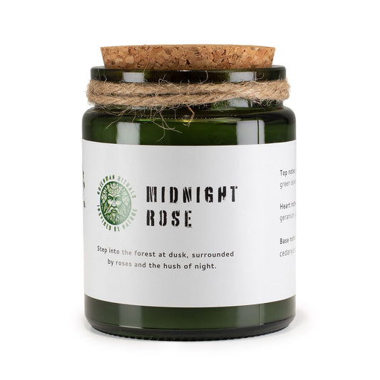 GREENMAN - Woodwick Soy Candle - Midnight Rose