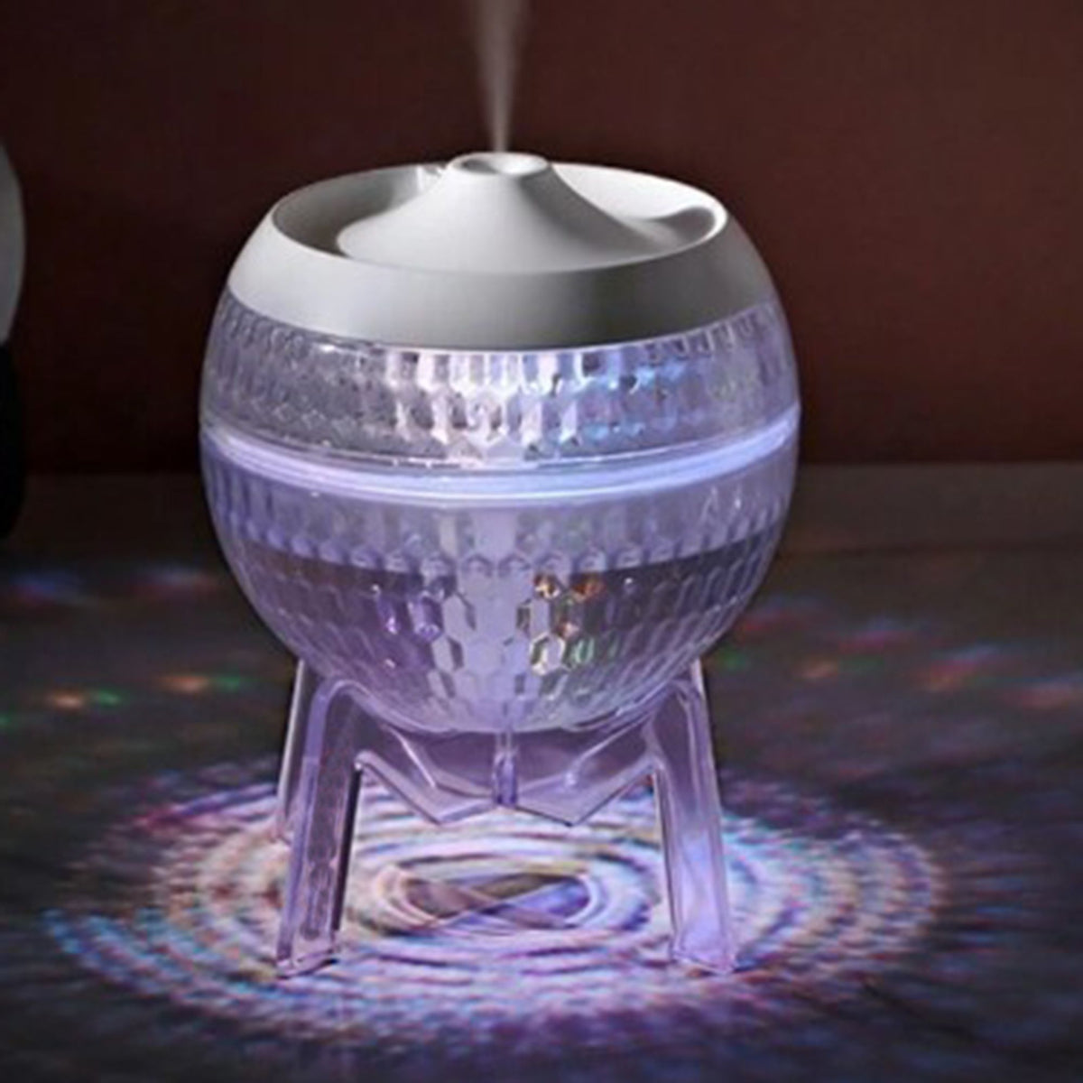 Anibe Lifestyle - Aromadiffusor - Clear Mondo Planet med USB och nedåtljus
