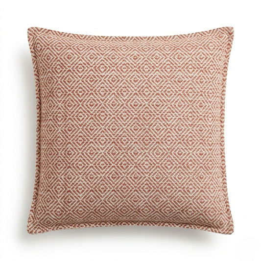 Klassiskt kuddfodral – Burgundy Squares – 45x45cm