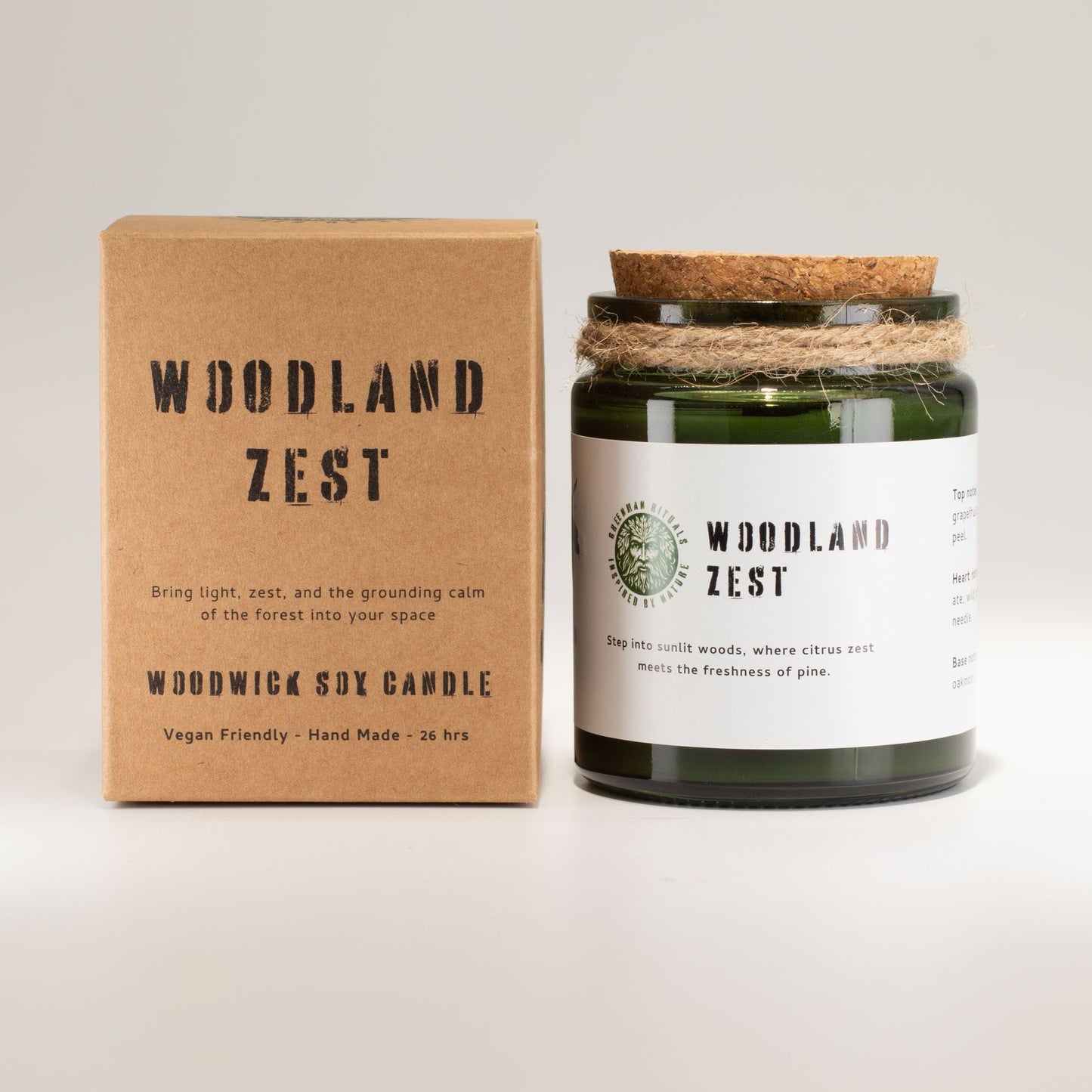 GREENMAN - Woodwick Soy Candle - Woodland Zest