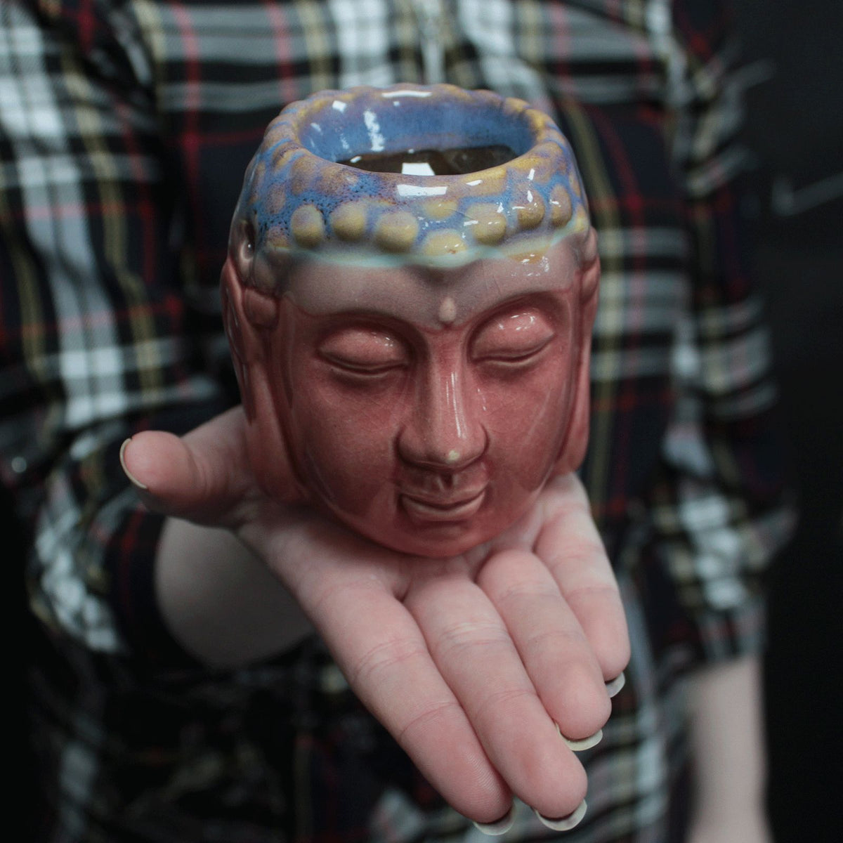 Anibe Lifestyle - Doftlampa - Buddha Rosa och Blågrön