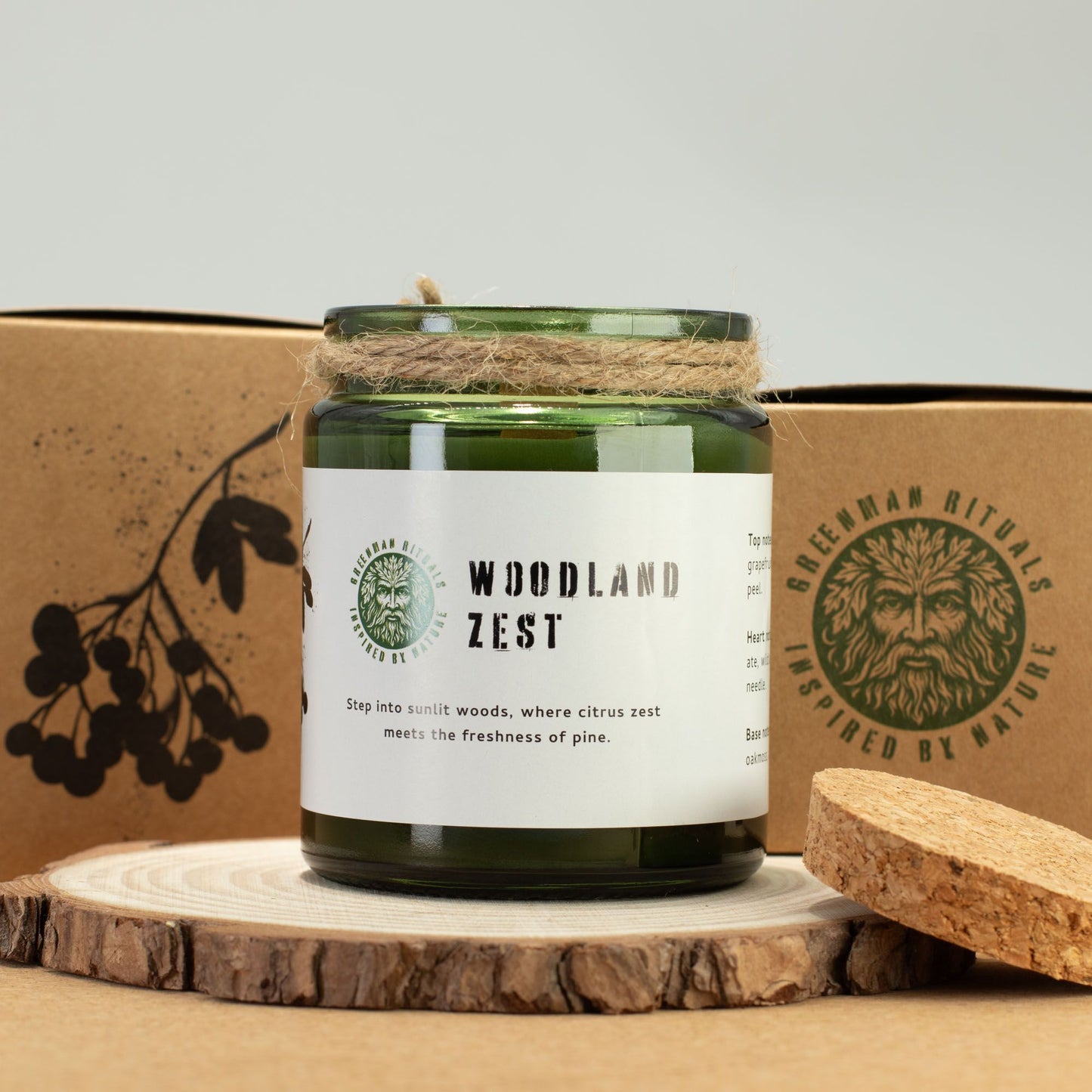 GREENMAN - Woodwick Soy Candle - Woodland Zest