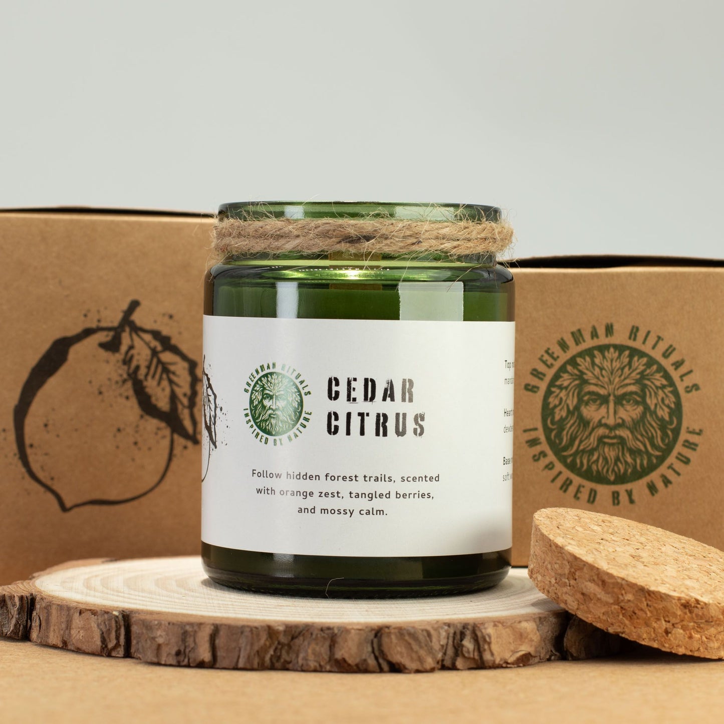 GREENMAN - Woodwick Soy Candle - Forest Resin
