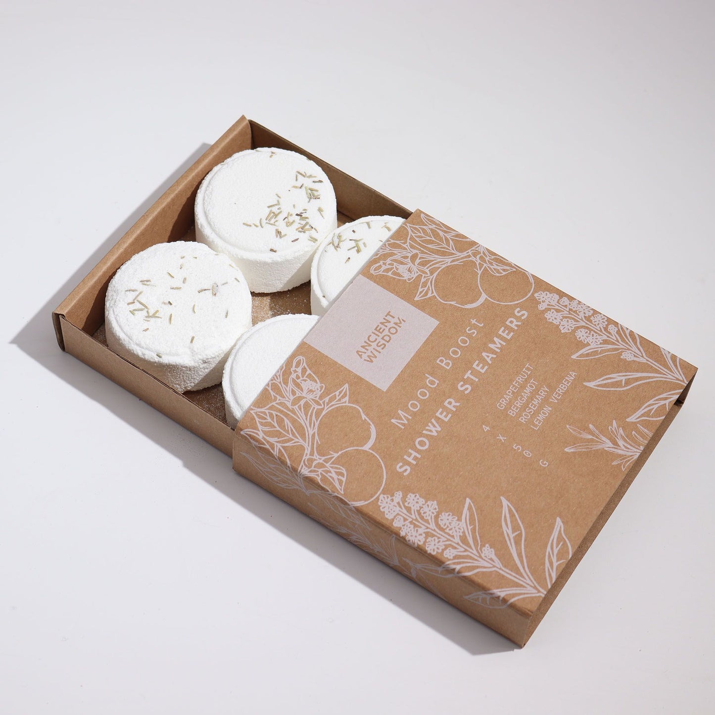 4-pack Zen Duschångare 50 g - Therapy Wellness Quartet - Mood Boost (White)
