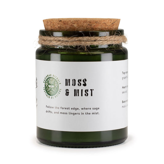 GREENMAN - Woodwick Soy Candle - Moss & Mist