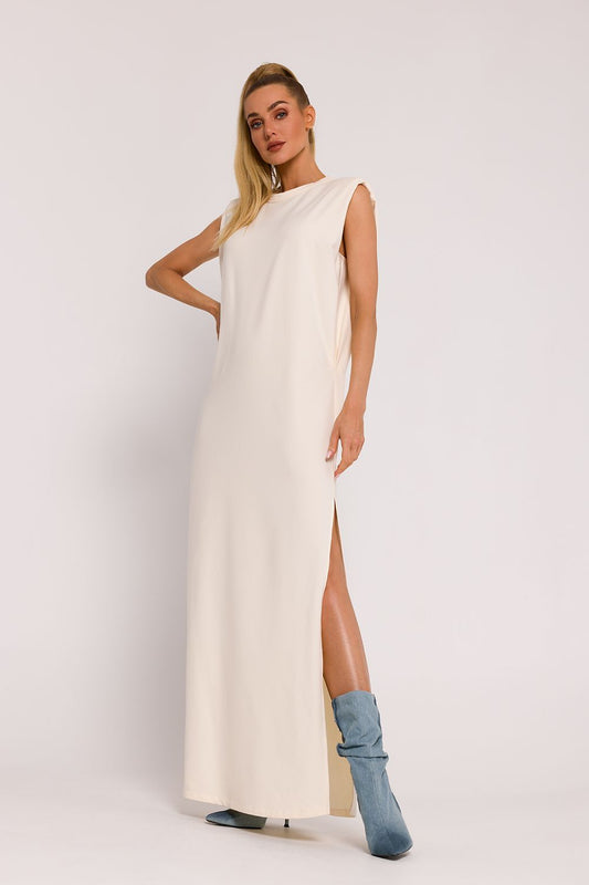 Anibe Lifestyle - Oversize maxiklänning med axelkuddar