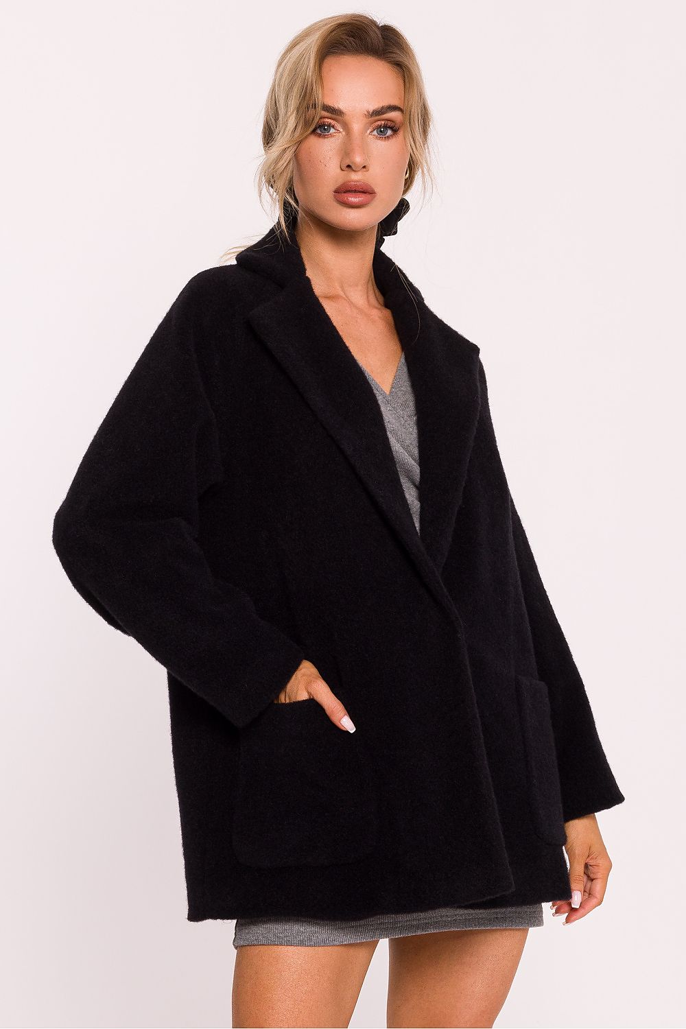 Anibe Lifestyle - Kappa i teddytyg med oversized snitt
