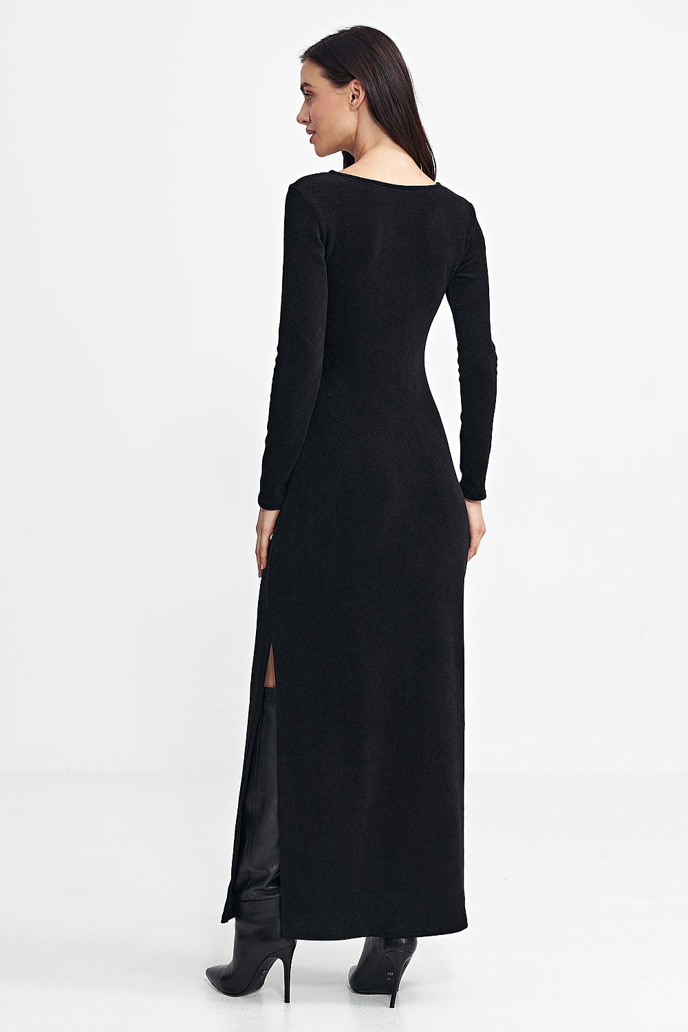 Anibe Lifestyle - Ribbstickad maxiklänning med slits