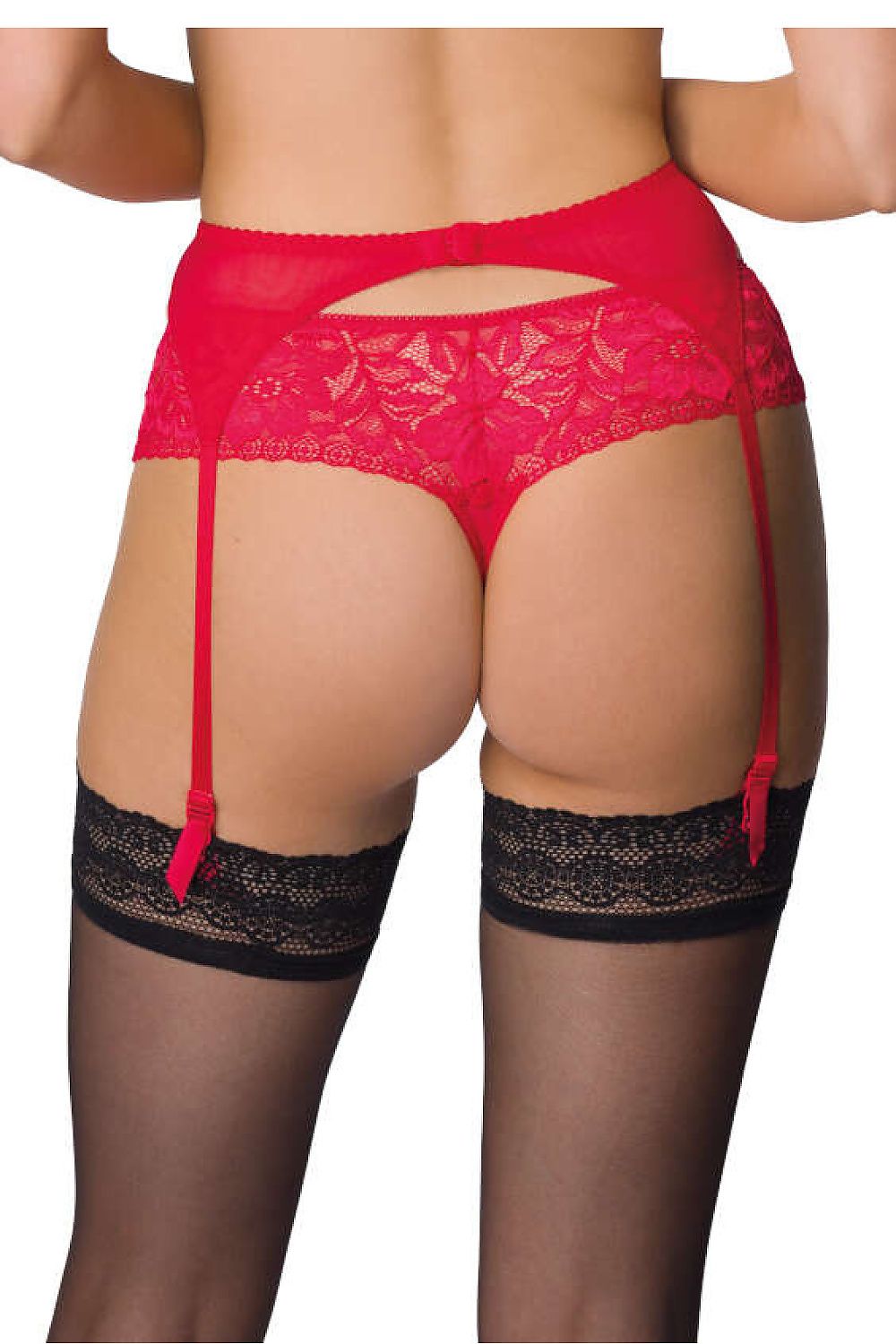 Anibe Lifestyle - Hannah - T-backs i glansig spets med dekorband