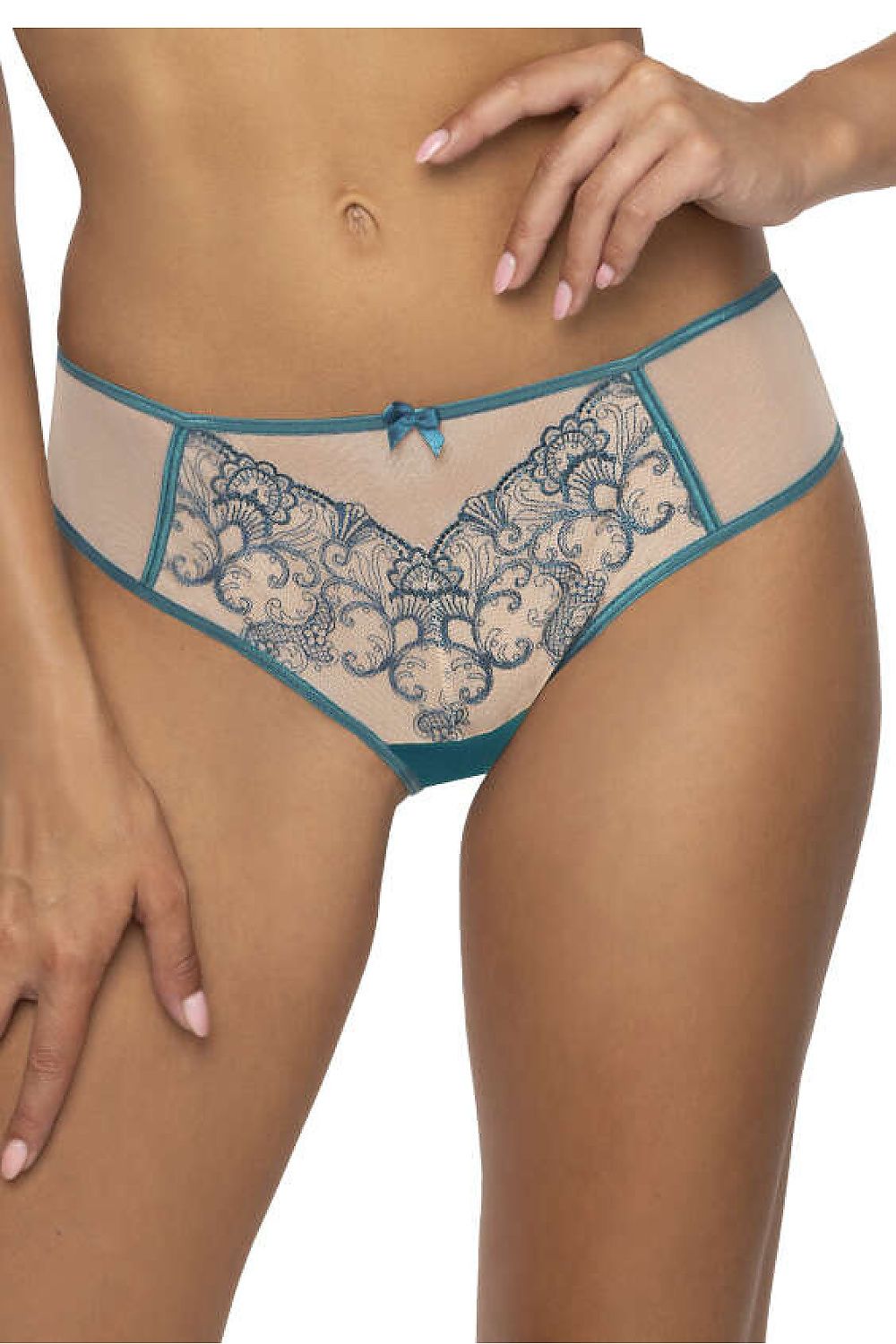 Anibe Lifestyle - Maureen - T-backs i mesh med kontrastbroderi