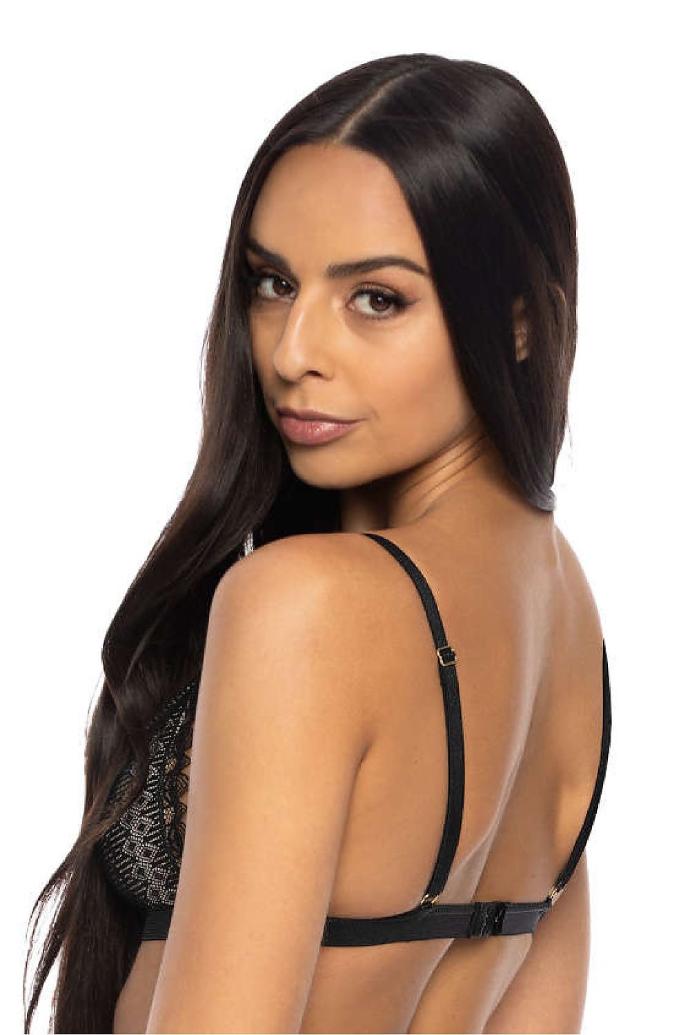 Anibe Lifestyle - Marion - Bralette i svart spets med trekantiga kupor