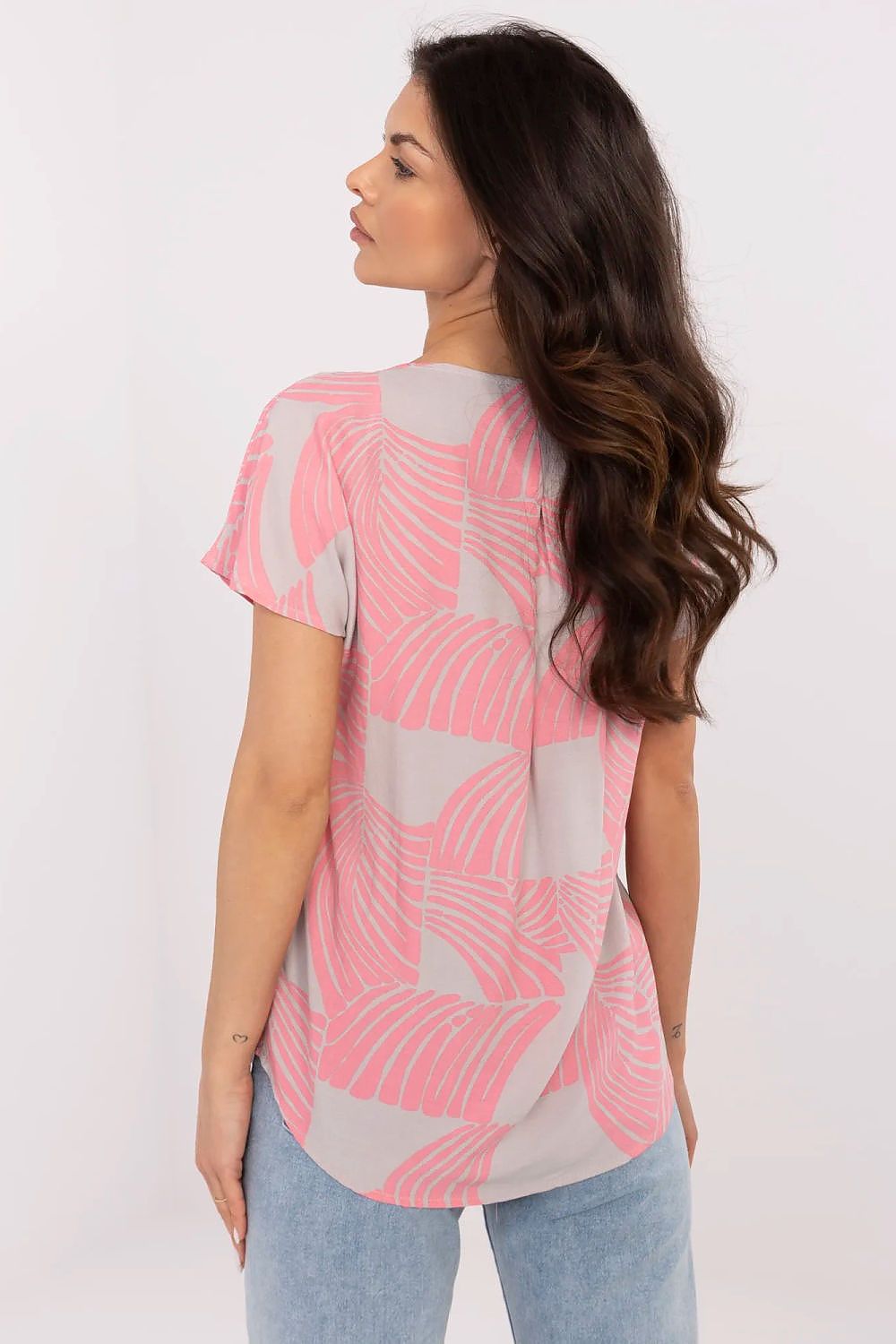 Anibe Lifestyle - Blus i viskos med V-ringning