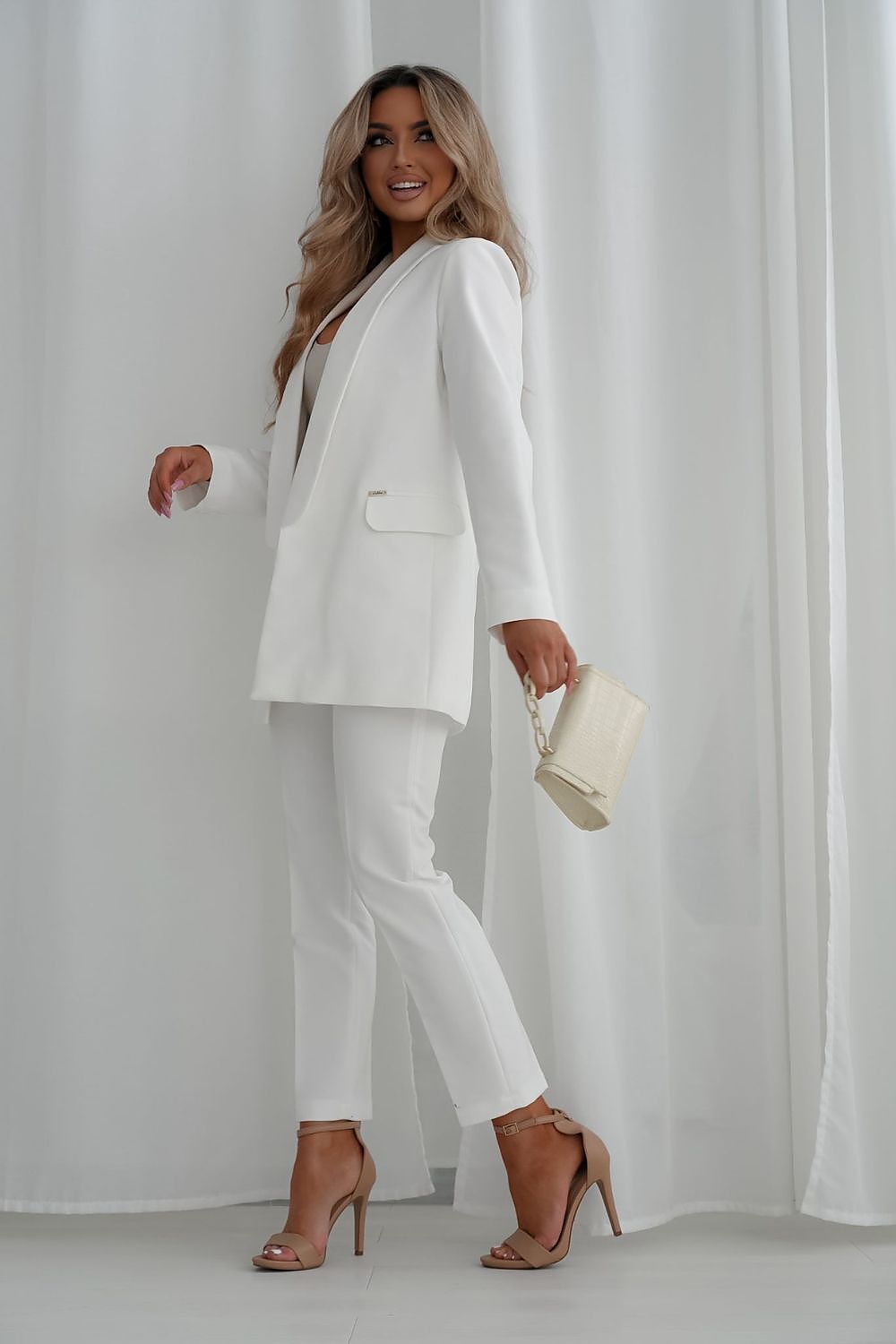 Anibe Lifestyle - Ankellånga byxor med high-waist och fickor