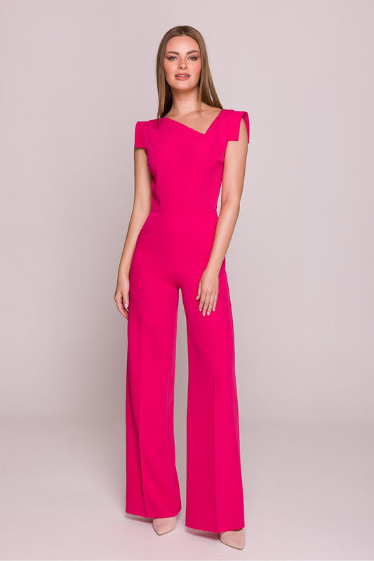 Anibe Lifestyle - Byxdress i satin med asymmetrisk ringning
