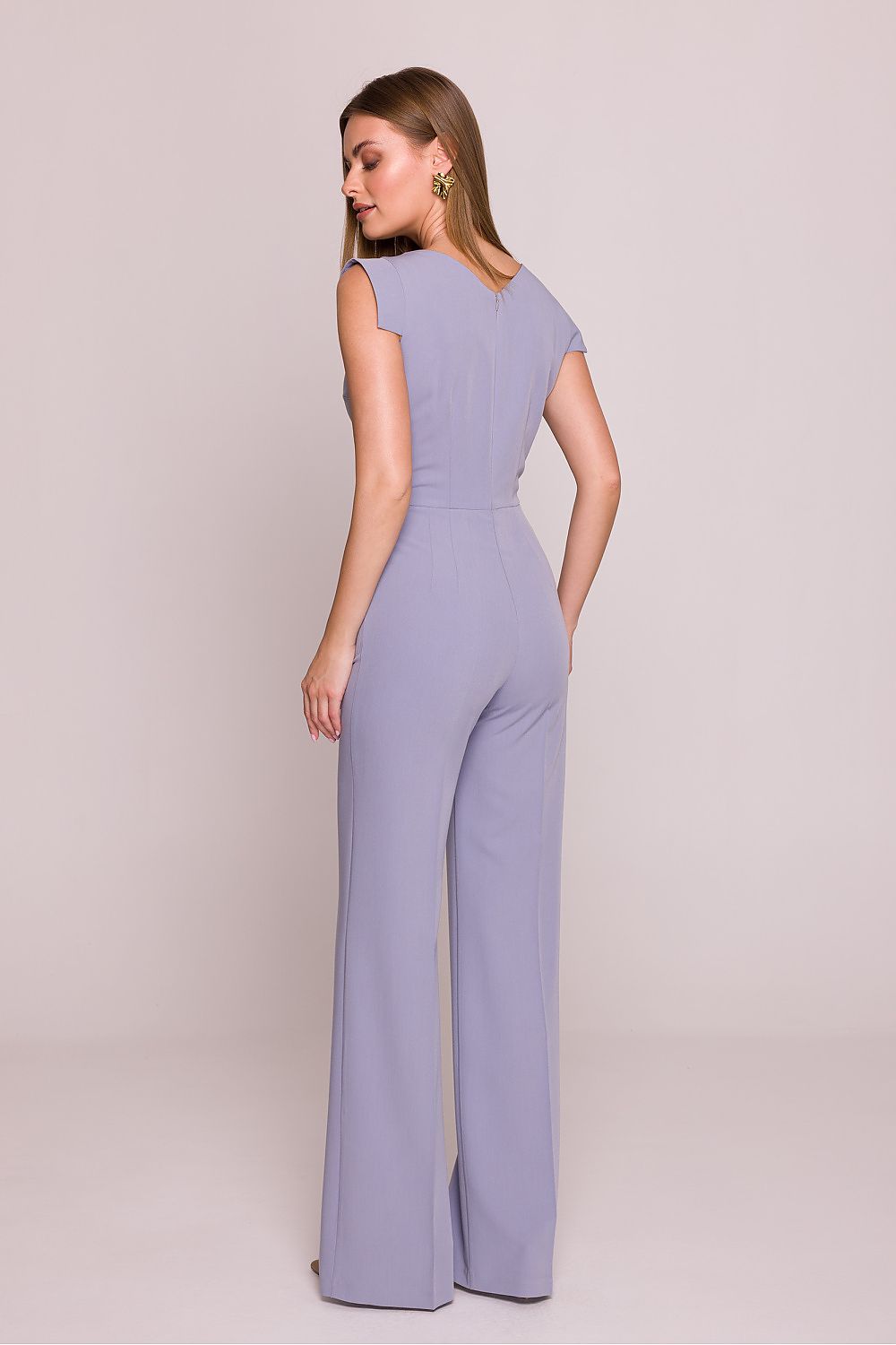 Anibe Lifestyle - Byxdress i satin med asymmetrisk ringning