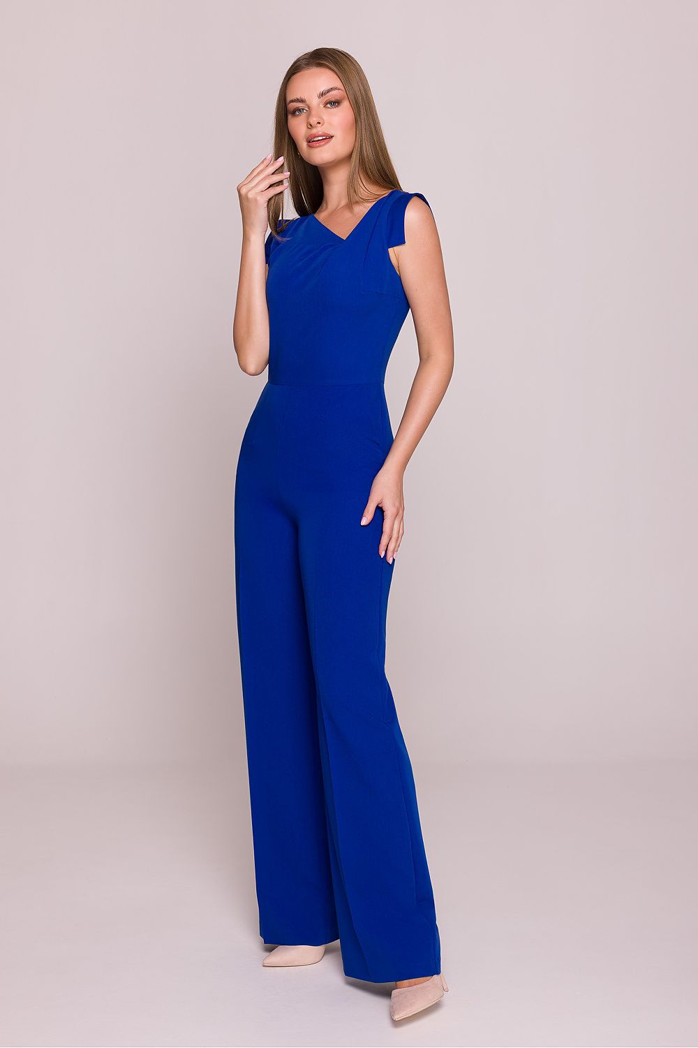 Anibe Lifestyle - Byxdress i satin med asymmetrisk ringning