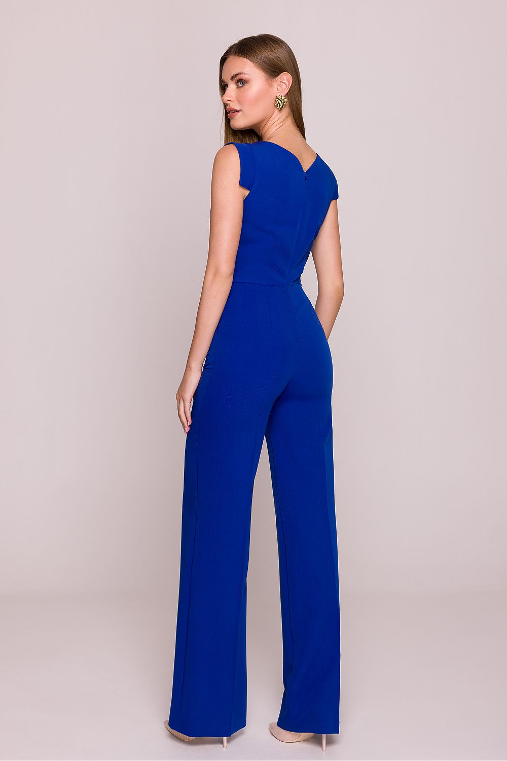 Anibe Lifestyle - Byxdress i satin med asymmetrisk ringning