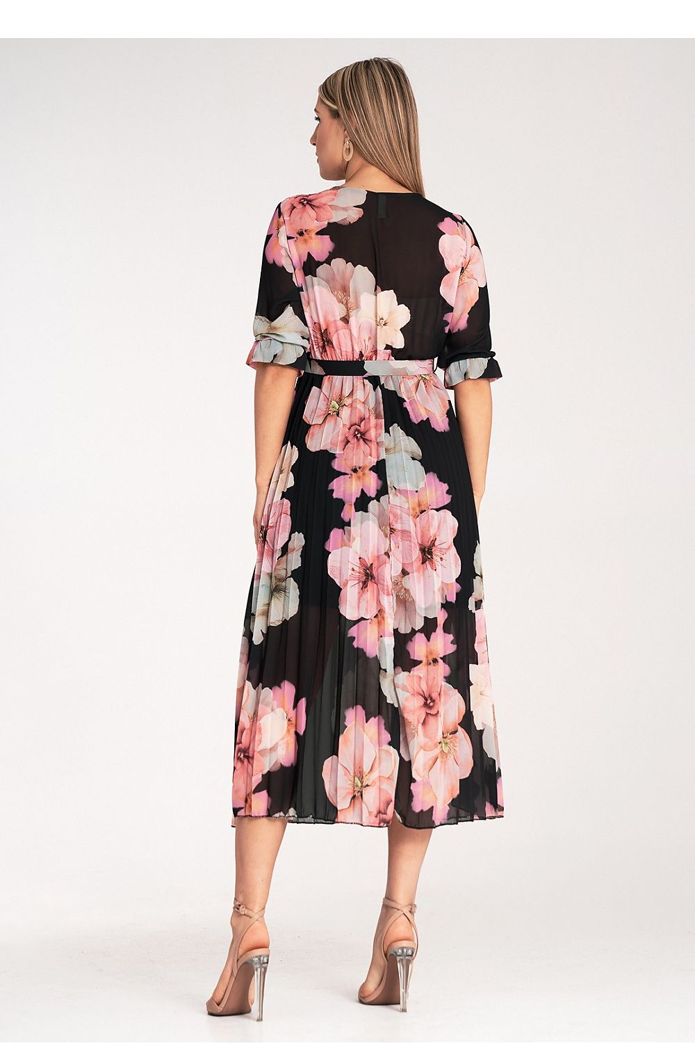 Anibe Lifestyle - Maxiklänning med blommigt mönster och skärp