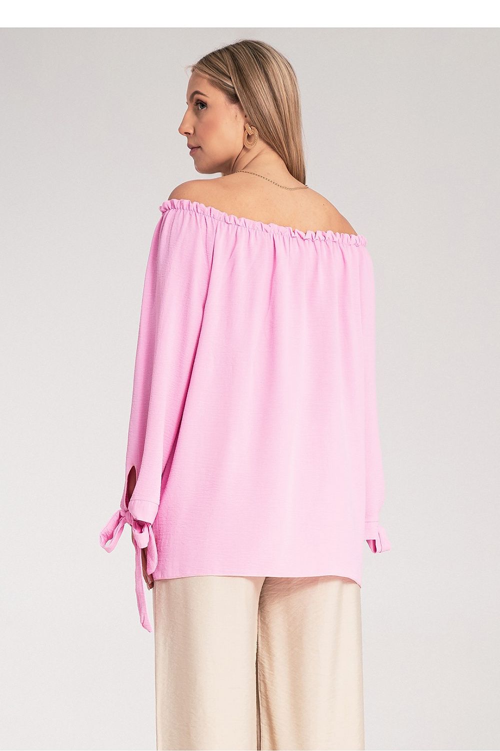 Anibe Lifestyle - Blus i spansk stil med off-shoulder och snörning