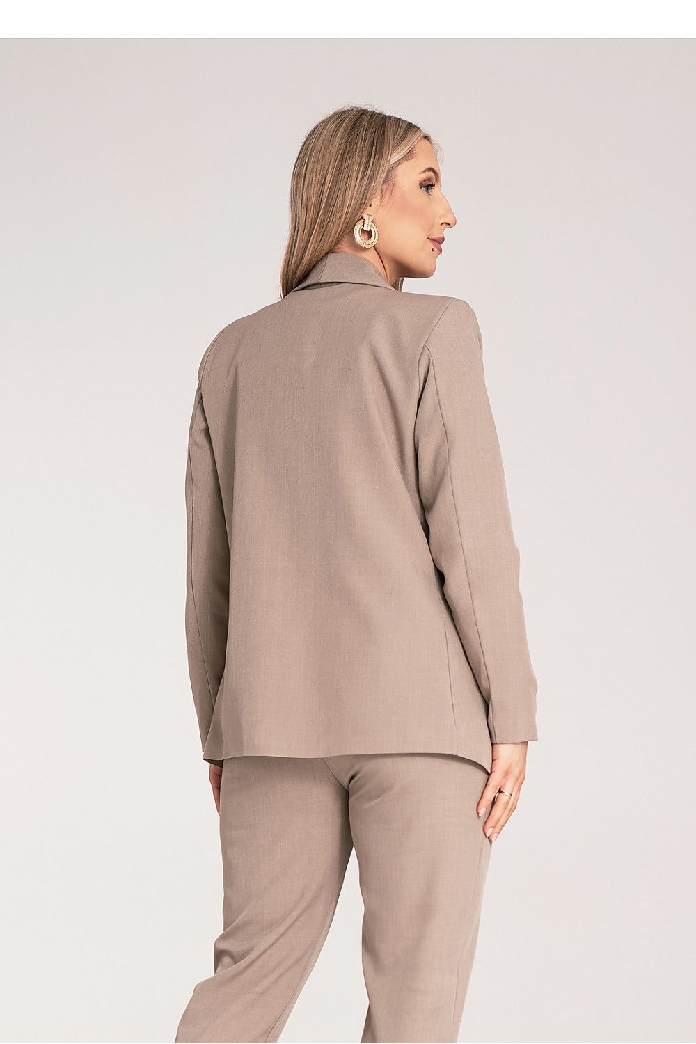 Anibe Lifestyle - Klassisk blazer utan stängning med helfoder