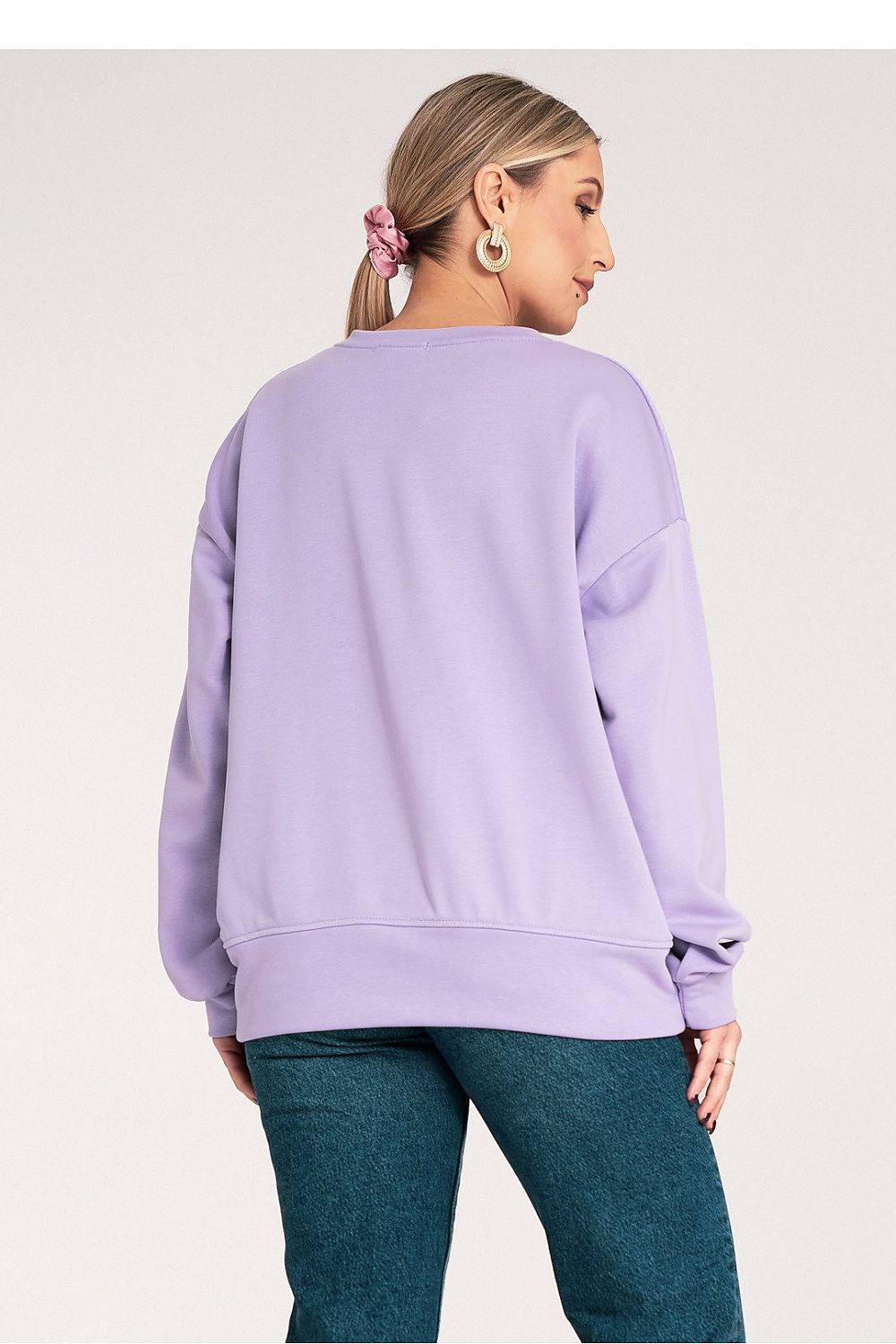 Anibe Lifestyle - Sweatshirt med brodyr och ribbade manschetter
