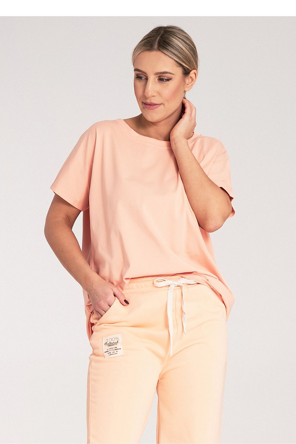 Anibe Lifestyle - Oversize t-shirt med rund hals och kort ärm