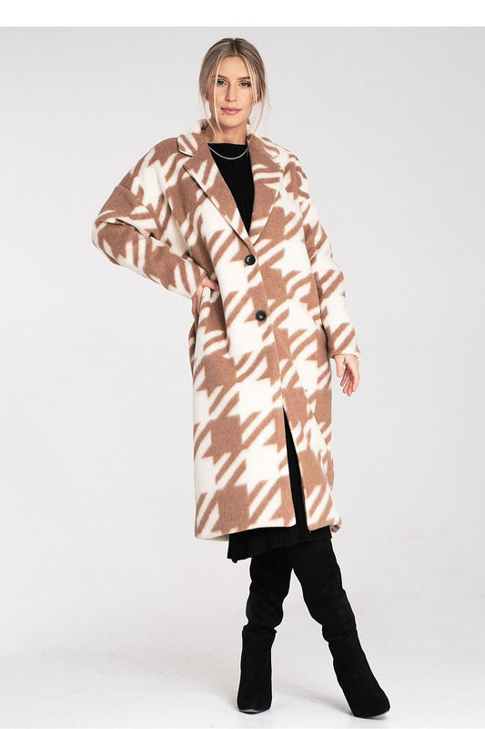 Anibe Lifestyle - Oversize kappa med pied-de-poule