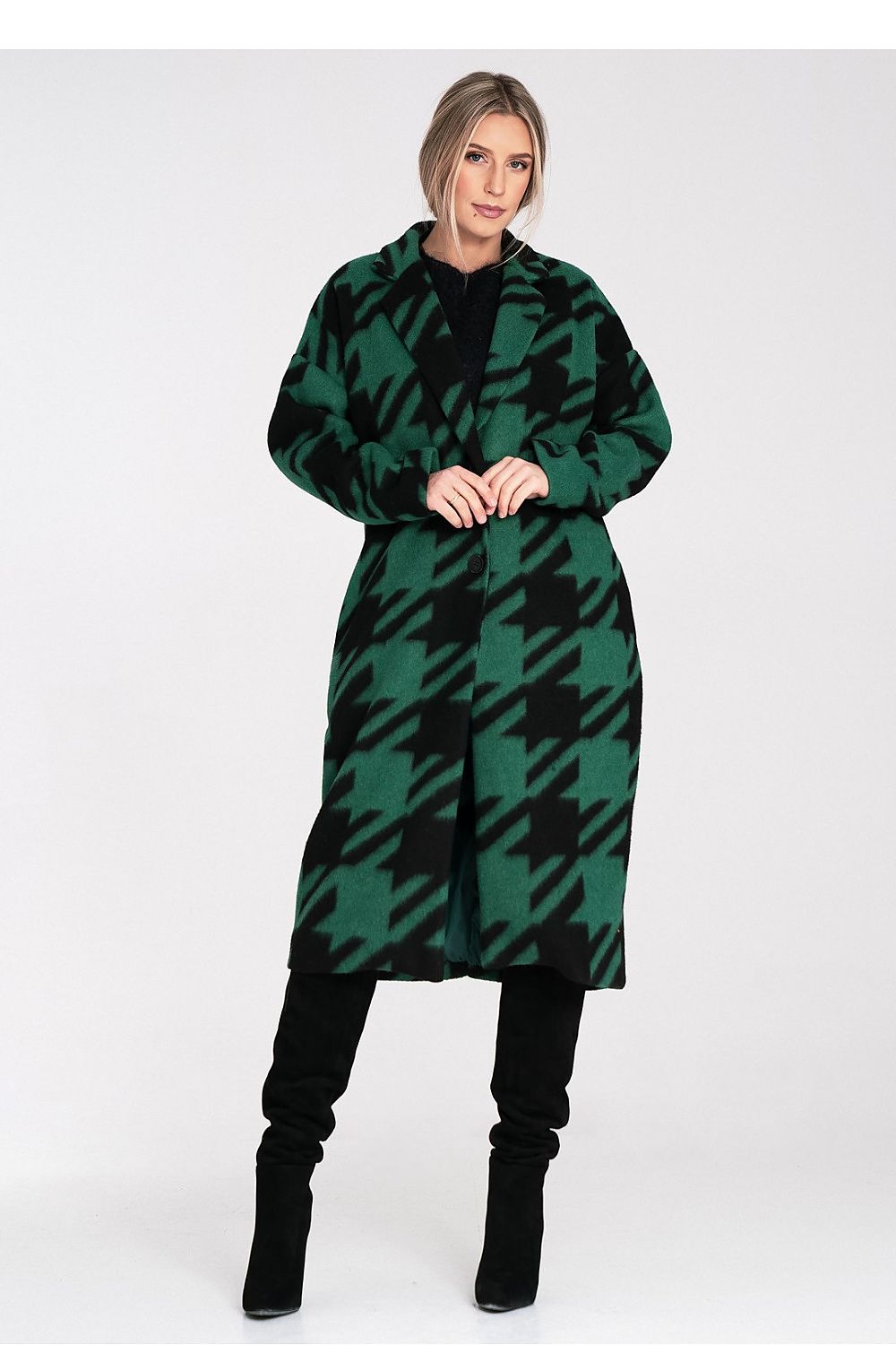 Anibe Lifestyle - Oversize kappa med pied-de-poule