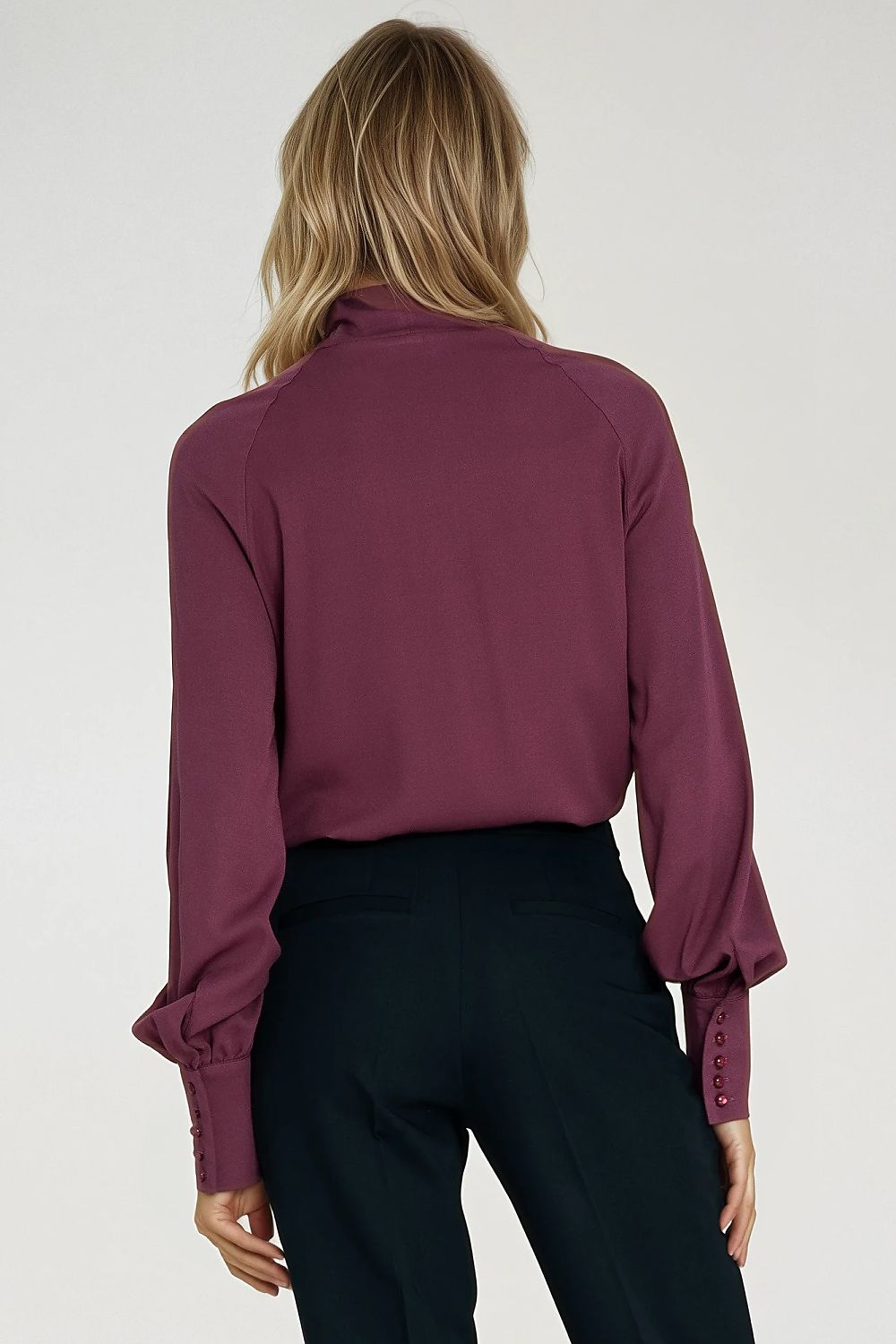 Anibe Lifestyle - Blus med långa ärmar och knytbar sjal