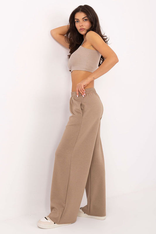 Anibe Lifestyle - Palazzo-byxor med high-waist och resårband