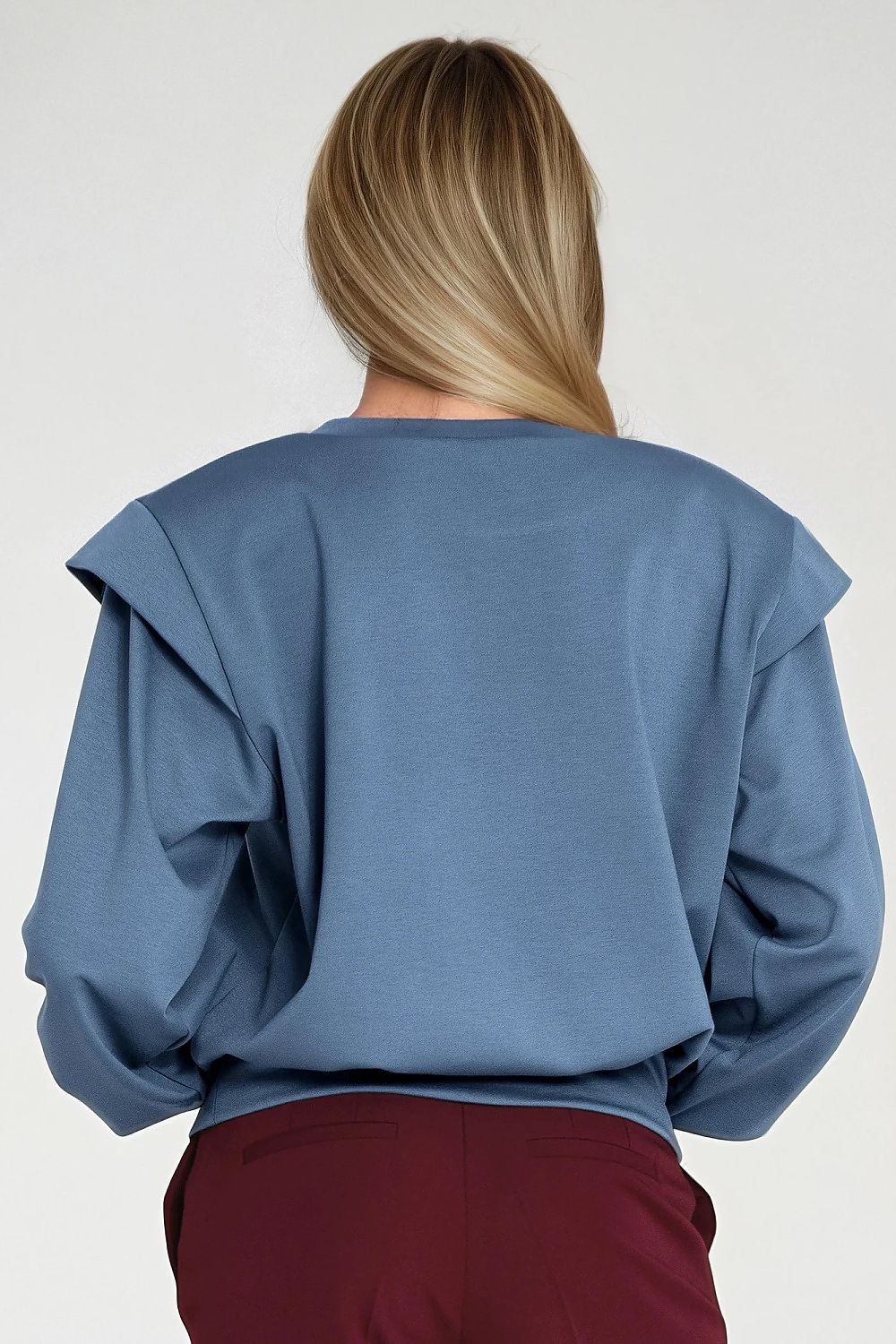 Anibe Lifestyle - Oversized tröja med axelvadd och bred ribbning