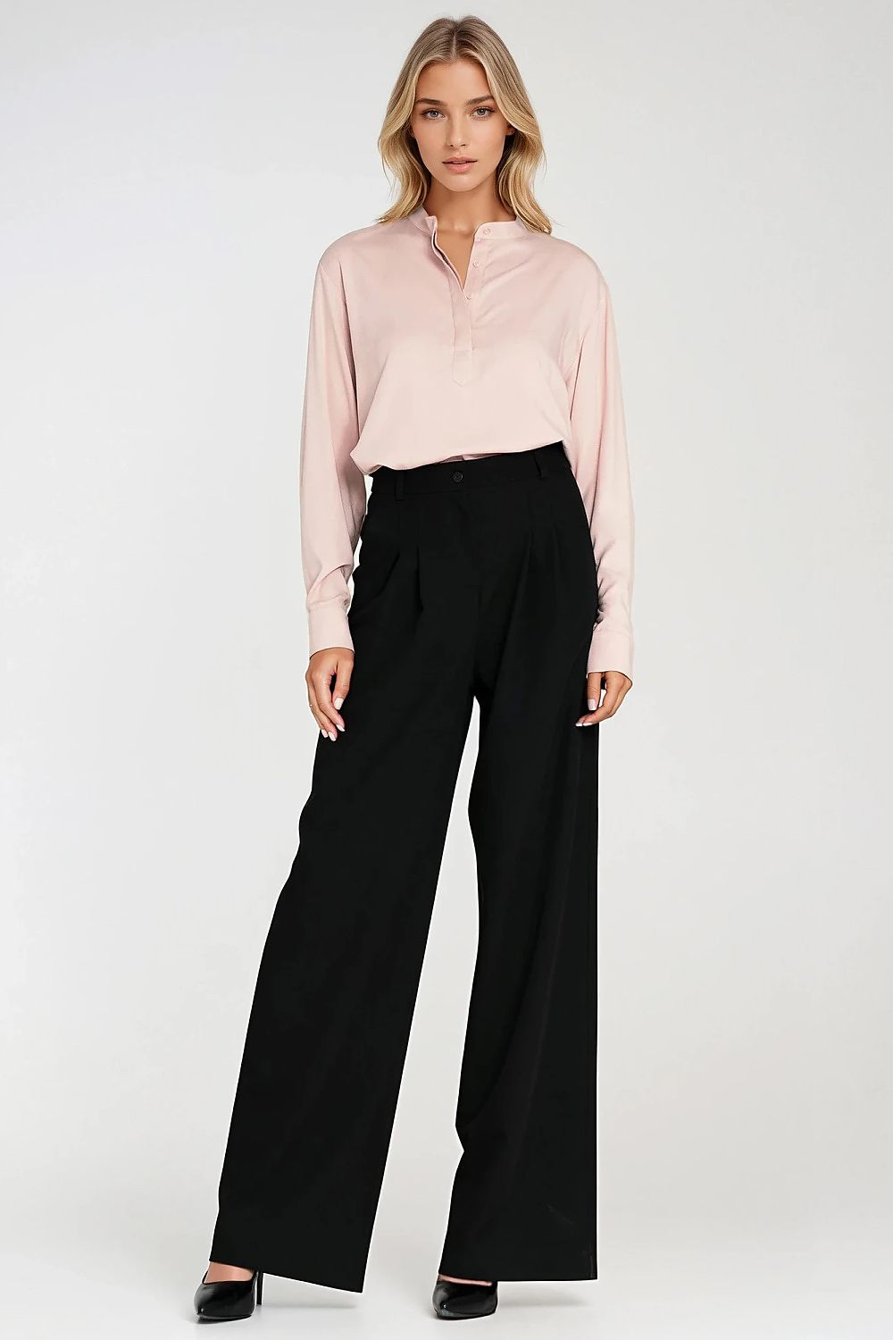 Anibe Lifestyle - Wide leg-byxor med hög midja