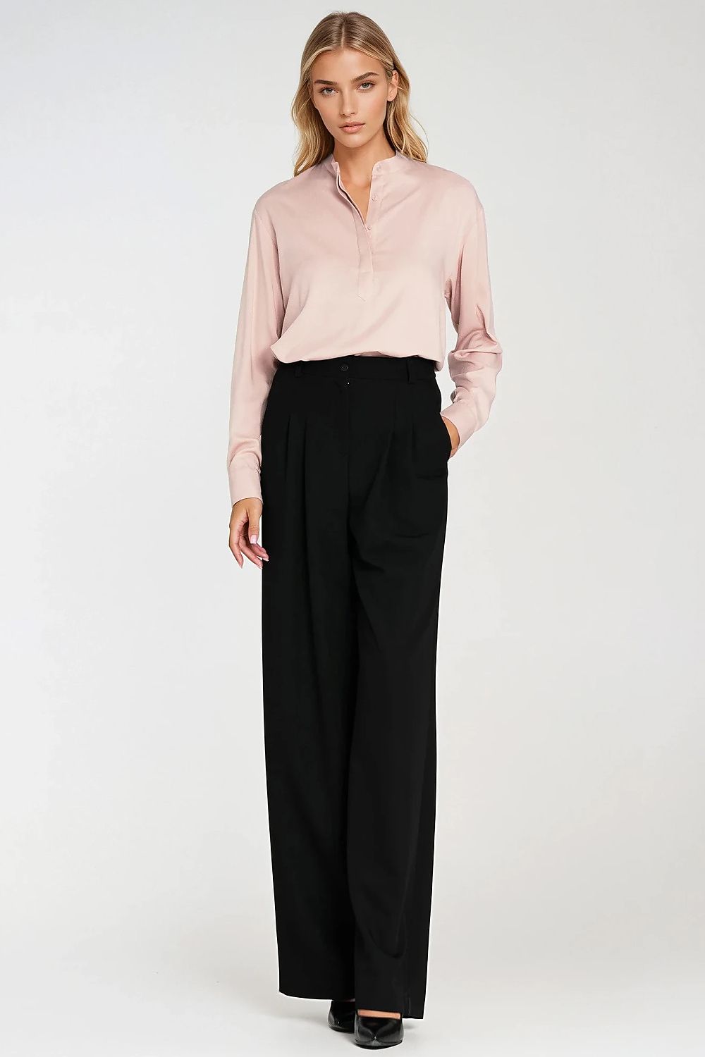 Anibe Lifestyle - Wide leg-byxor med hög midja