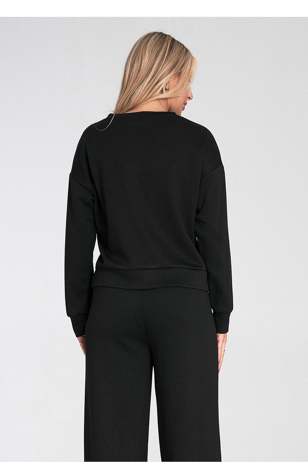 Anibe Lifestyle - Sweatshirt med rund hals och bröstficka