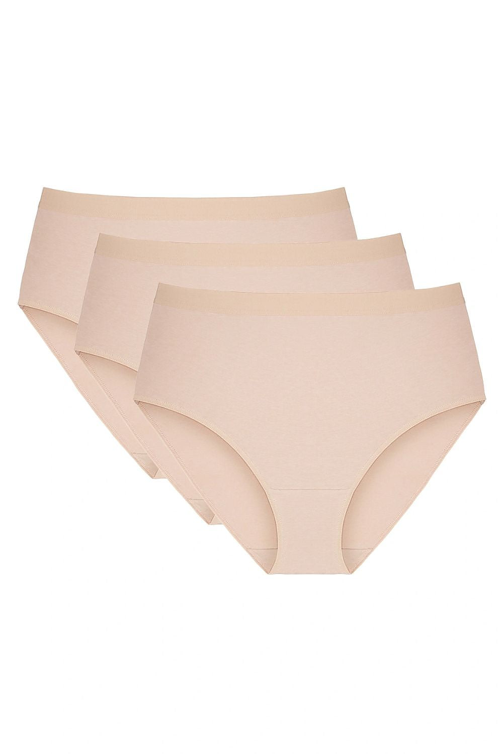 Anibe Lifestyle - Trepack high-waist trosor med OEKO-TEX-bomull