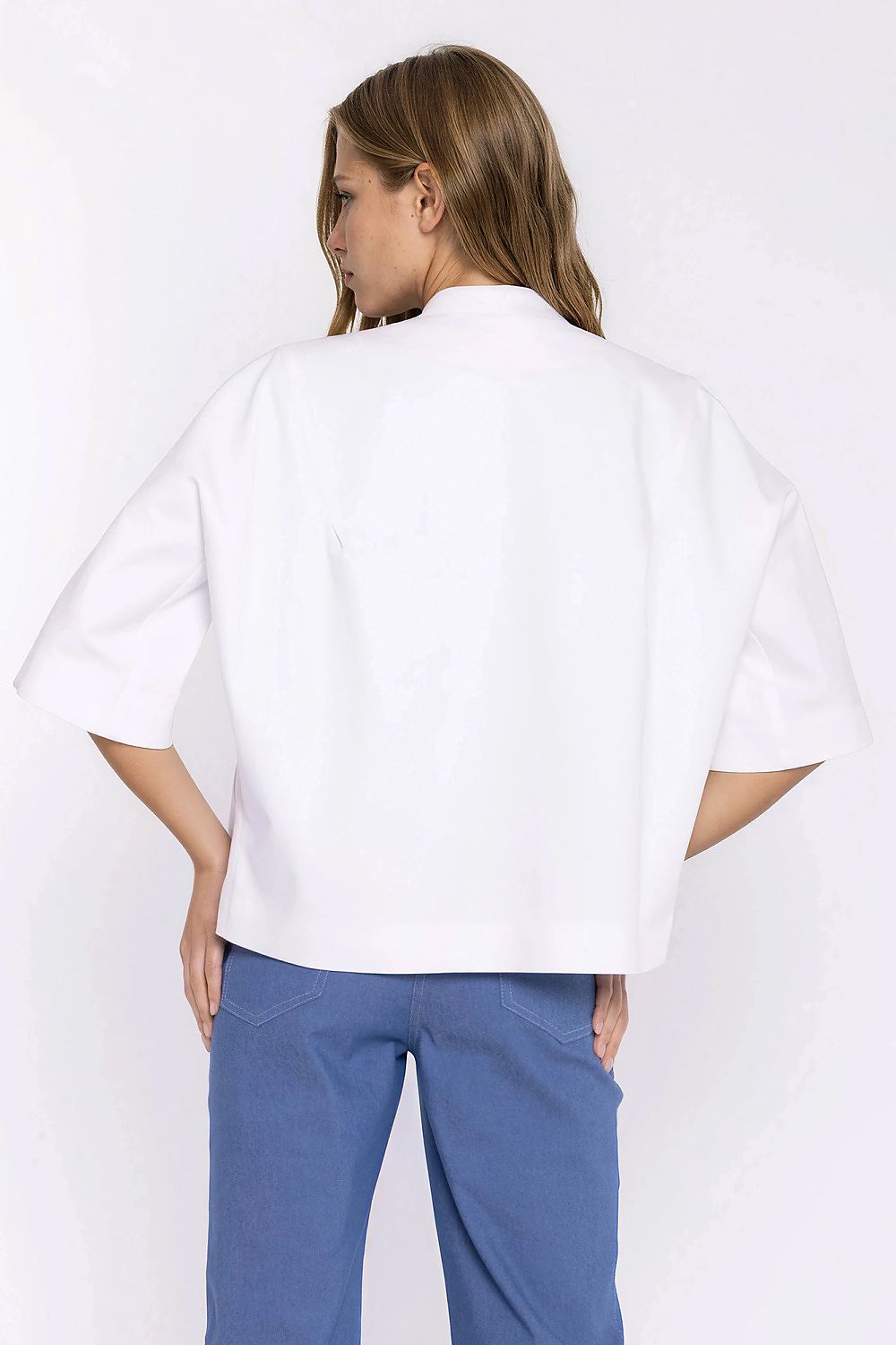 Anibe Lifestyle - Denimjacka med ståkrage och dekorativ dragkedja