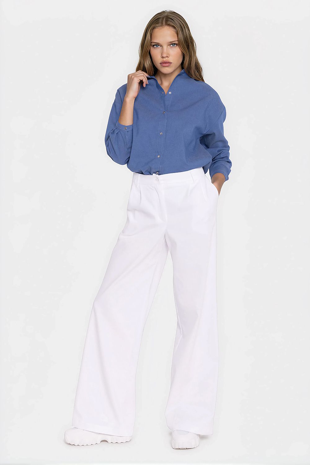 Anibe Lifestyle - Jeans med ledig passform och vida ben