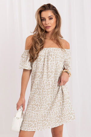 Anibe Lifestyle - Klänning med mönster och off-shoulder