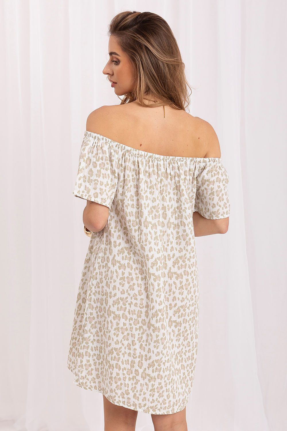 Anibe Lifestyle - Klänning med mönster och off-shoulder