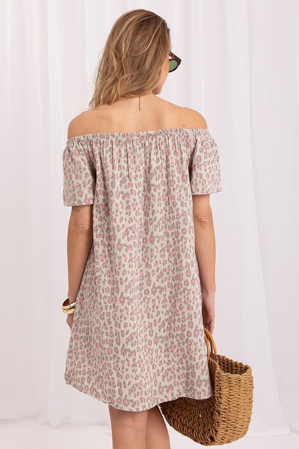 Anibe Lifestyle - Klänning med mönster och off-shoulder