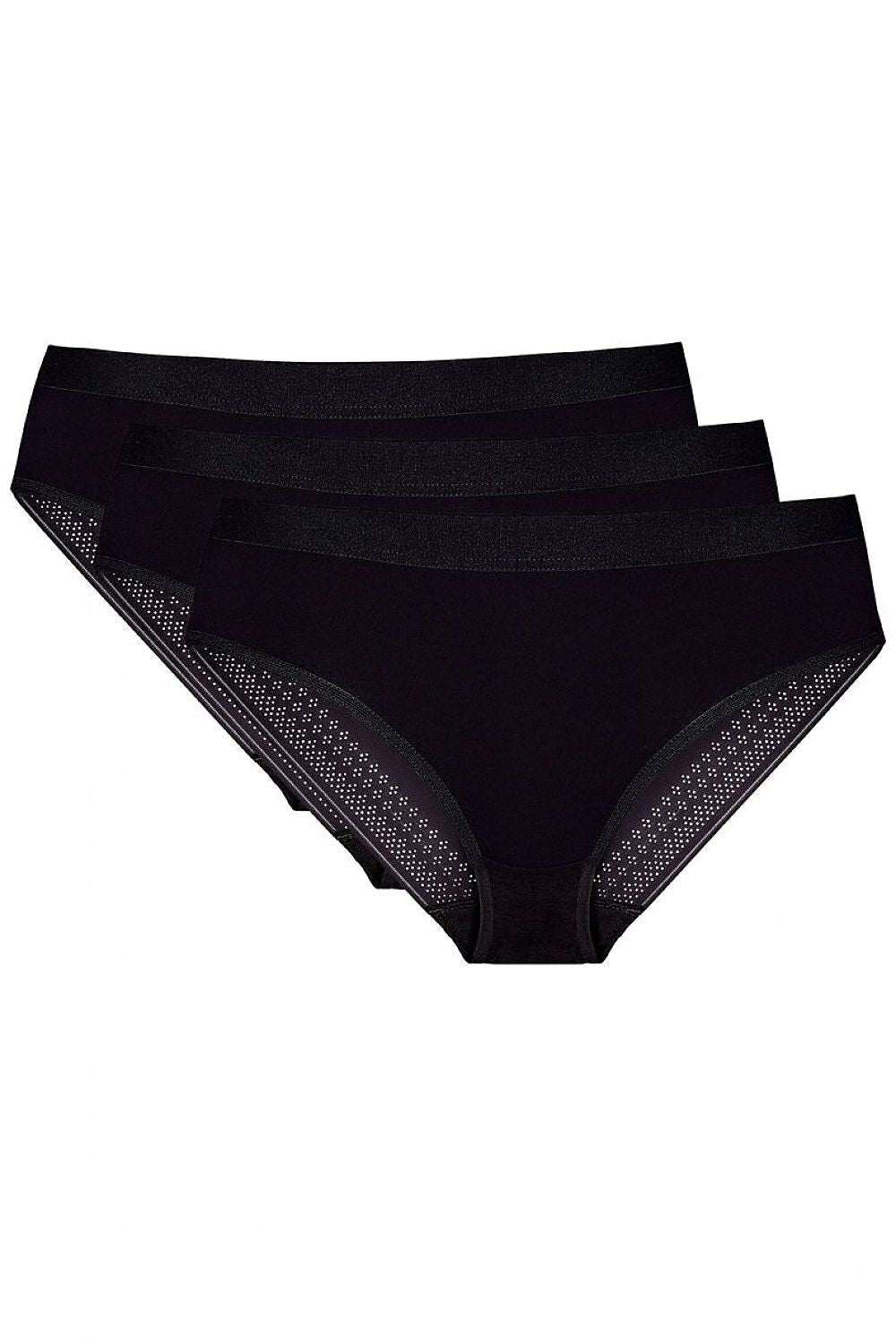 Anibe Lifestyle - Olga - Trosor i svart bomull 3-pack