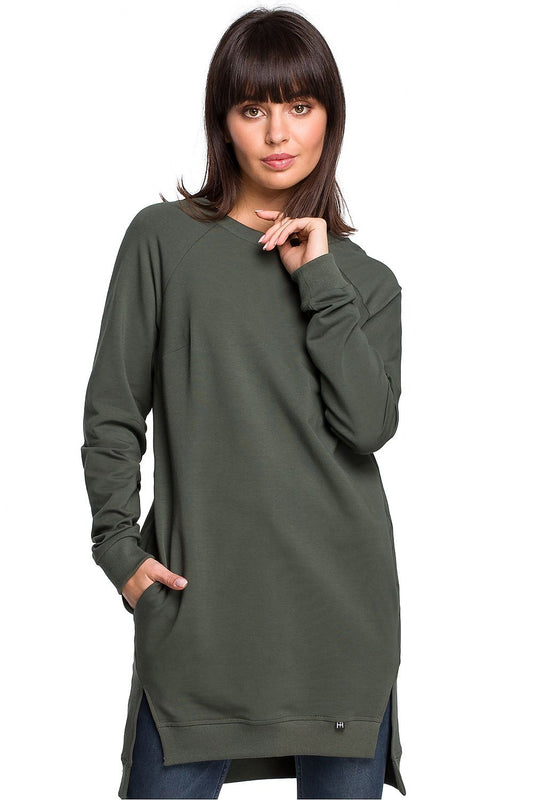 Anibe Lifestyle - Oversized sweatshirt med sidoslitsar